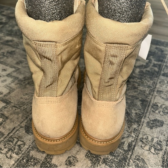 Hot Weather Army Combat Boots Men 9.5 R 275 Desert Tan Vibram Military MADE USA - Picture 2 of 8